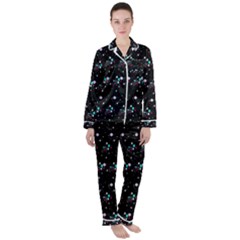 Galaxy Stars Satin Long Sleeve Pyjamas Set by Sparkle