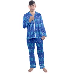 Glitter Butterfly Men s Long Sleeve Satin Pyjamas Set by Sparkle