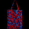 Red and Blue Camouflage Pattern Zipper Classic Tote Bag View2