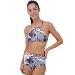 Choose To Be Tough & Chill High Waist Tankini Set by Bigfootshirtshop