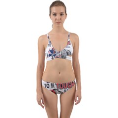 Choose To Be Tough & Chill Wrap Around Bikini Set by Bigfootshirtshop