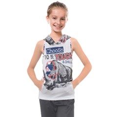 Choose To Be Tough & Chill Kids  Sleeveless Hoodie by Bigfootshirtshop