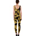 Black Yellow Brown Camouflage Pattern One Piece Catsuit View2