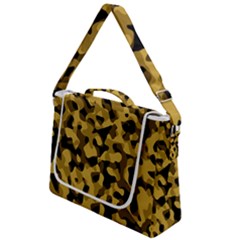 Black Yellow Brown Camouflage Pattern Box Up Messenger Bag by SpinnyChairDesigns