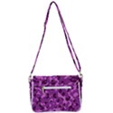 Dark Purple Camouflage Pattern Shoulder Bag with Back Zipper View3