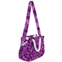 Dark Purple Camouflage Pattern Rope Handles Shoulder Strap Bag View2