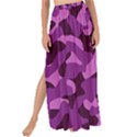 Dark Purple Camouflage Pattern Maxi Chiffon Tie-Up Sarong View1