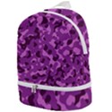 Dark Purple Camouflage Pattern Zip Bottom Backpack View1