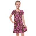 Pink and Brown Camouflage Kids  Cross Web Dress View1