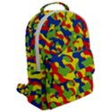 Colorful Rainbow Camouflage Pattern Flap Pocket Backpack (Large) View2