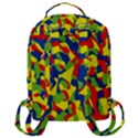 Colorful Rainbow Camouflage Pattern Flap Pocket Backpack (Large) View3