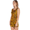 Brown and Orange Camouflage Bodycon Dress View2