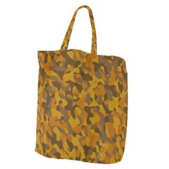 Brown And Orange Camouflage Giant Grocery Tote by SpinnyChairDesigns