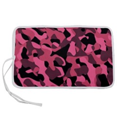 Black And Pink Camouflage Pattern Pen Storage Case (m) by SpinnyChairDesigns