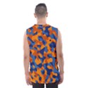 Blue and Orange Camouflage Pattern Men s Basketball Tank Top View2