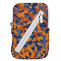 Blue and Orange Camouflage Pattern Belt Pouch Bag (Large) View1