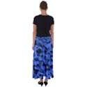 Black and Blue Camouflage Pattern Flared Maxi Skirt View2