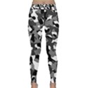 Black and White Camouflage Pattern Classic Yoga Leggings View1