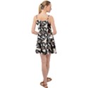 Black and White Camouflage Pattern Summer Time Chiffon Dress View2