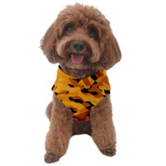 Orange And Black Camouflage Pattern Dog Sweater by SpinnyChairDesigns