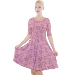 Cat With Violin Pattern Quarter Sleeve A-line Dress by sifis