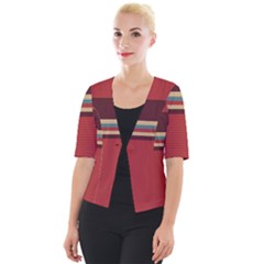 Retro Aesthetic Cropped Button Cardigan by tmsartbazaar