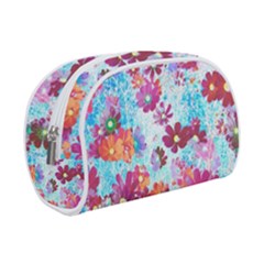 Cosmos Flowers Makeup Case (small) by DinkovaArt