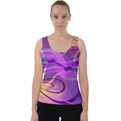 Infinity Painting Purple Velvet Tank Top by DinkovaArt