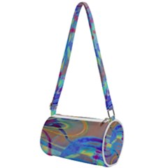 Infinity Painting Blue Mini Cylinder Bag by DinkovaArt