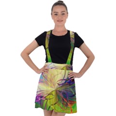  Rainbow Painting Patterns 1 Velvet Suspender Skater Skirt by DinkovaArt