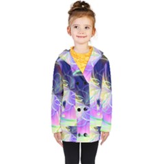 Rainbow Painting Patterns 3 Kids  Double Breasted Button Coat by DinkovaArt