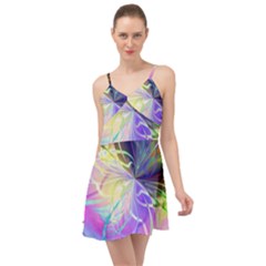 Rainbow Painting Patterns 3 Summer Time Chiffon Dress by DinkovaArt