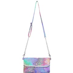 Pastel Marble Paint Swirl Pattern Mini Crossbody Handbag by SpinnyChairDesigns