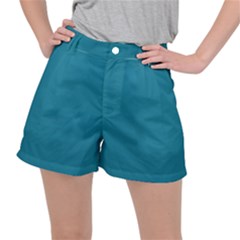 Mosaic Blue Pantone Solid Color Ripstop Shorts by FlagGallery