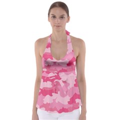 Camo Pink Babydoll Tankini Top by MooMoosMumma