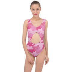 Camo Pink Center Cut Out Swimsuit by MooMoosMumma