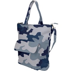 Camo Blue Shoulder Tote Bag by MooMoosMumma