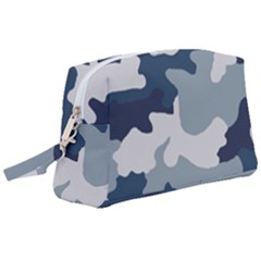 Camo Blue Wristlet Pouch Bag (large) by MooMoosMumma