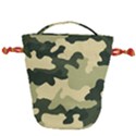 Camo Green Drawstring Bucket Bag View2