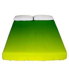 Avocado Ombre Green Yellow Gradient Fitted Sheet (california King Size) by SpinnyChairDesigns