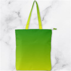 Avocado Ombre Green Yellow Gradient Double Zip Up Tote Bag by SpinnyChairDesigns