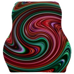 Red Green Swirls Car Seat Velour Cushion  by SpinnyChairDesigns