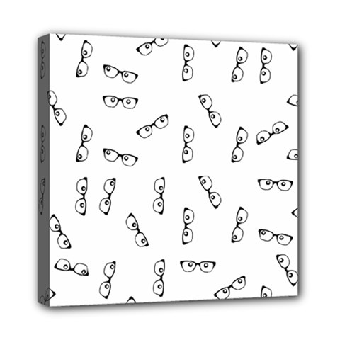 Geek Glasses With Eyes Mini Canvas 8  X 8  (stretched) by SpinnyChairDesigns