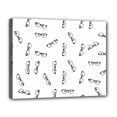 Geek Glasses With Eyes Canvas 14  X 11  (stretched) by SpinnyChairDesigns