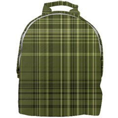 Green Madras Plaid Mini Full Print Backpack by SpinnyChairDesigns