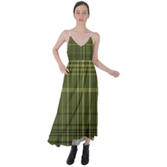 Green Madras Plaid Tie Back Maxi Dress by SpinnyChairDesigns