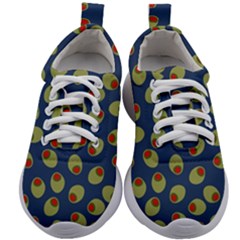 Green Olives With Pimentos Kids Athletic Shoes by SpinnyChairDesigns