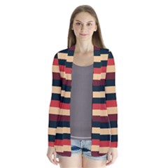 Seventies Stripes Drape Collar Cardigan by tmsartbazaar