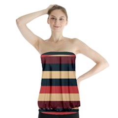 Seventies Stripes Strapless Top by tmsartbazaar