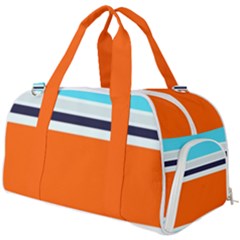 Tri Color Stripes Burner Gym Duffel Bag by tmsartbazaar